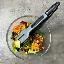 Load image into Gallery viewer, 8-in-1 Multifunctional Kitchen Utensil – Portable Food-Grade Silicone | Spoon, Spatula, Egg Separator, Spaghetti Server, Herb Cutter, Tongs, Masher & Slicer (Black).