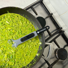 Load image into Gallery viewer, 8-in-1 Multifunctional Kitchen Utensil – Portable Food-Grade Silicone | Spoon, Spatula, Egg Separator, Spaghetti Server, Herb Cutter, Tongs, Masher & Slicer (Black).