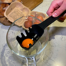 Load image into Gallery viewer, 8-in-1 Multifunctional Kitchen Utensil – Portable Food-Grade Silicone | Spoon, Spatula, Egg Separator, Spaghetti Server, Herb Cutter, Tongs, Masher & Slicer (Black).