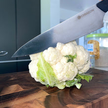 Load and play video in Gallery viewer, 8" Professional Chef's Knife, Easy to Slice Through Anything, High-End Steel. Lifetime Guarantee 🔪