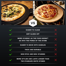 Load image into Gallery viewer, 13" Pizza Stone – Food-Grade, Fire-Resistant & Easy to Use!