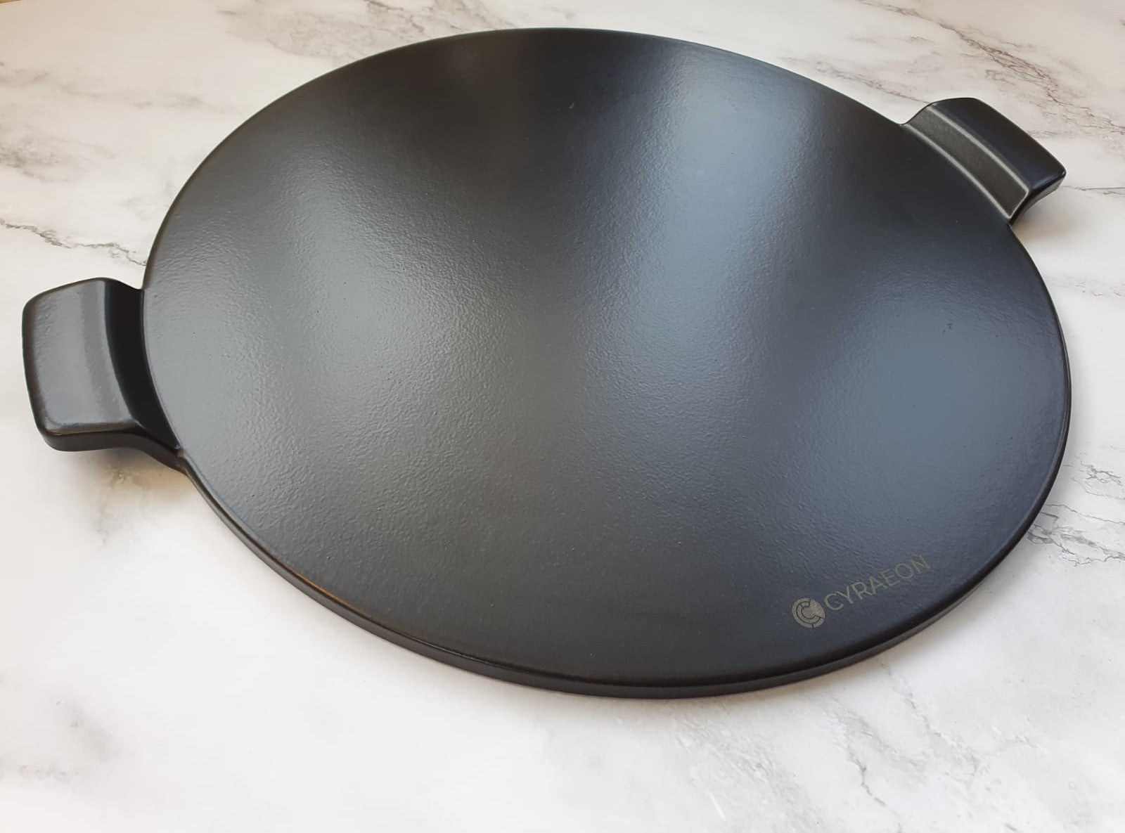 13" Pizza Stone with Handles. Coated with Food Grade Fire Resistant Ma