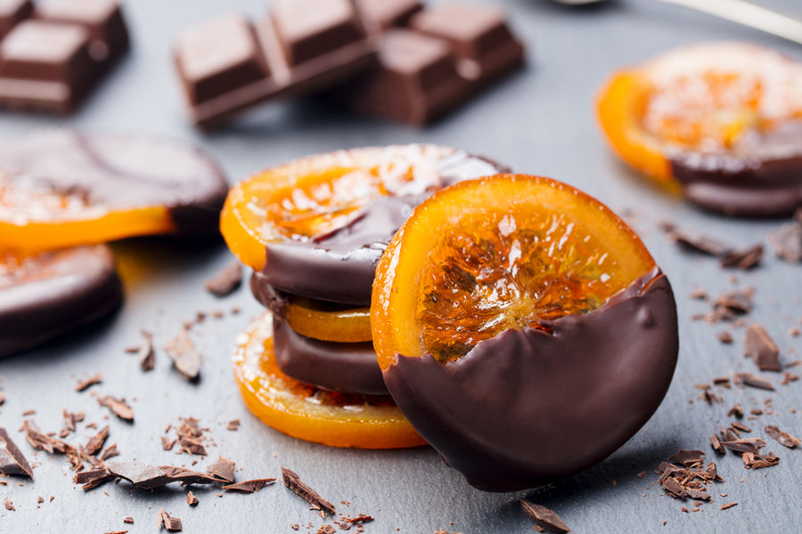 Candied Orange Slices Dipped in Chocolate 🍊🍫