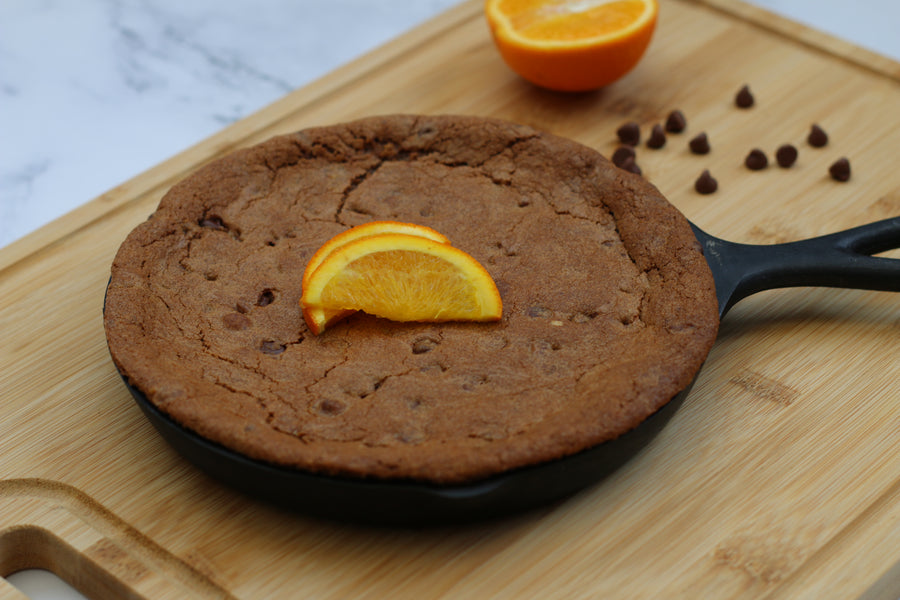 Giant Chocolate Orange Skillet Cookie 🍪🍫🍊