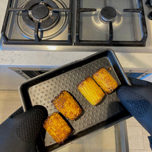 Load image into Gallery viewer, Cyraeon Two Mini Oven Gloves, Extra Long for More Protection, Silicone Gripper Kitchen Mitts, Heat Resistant.
