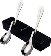 Load image into Gallery viewer, Cyraeon Stainless Steel Jar Spoons for Jams, Sauces, Dips, Chutneys &amp; Pickles – Pack of 2, 15CM, Hygienic &amp; Dishwasher Safe.
