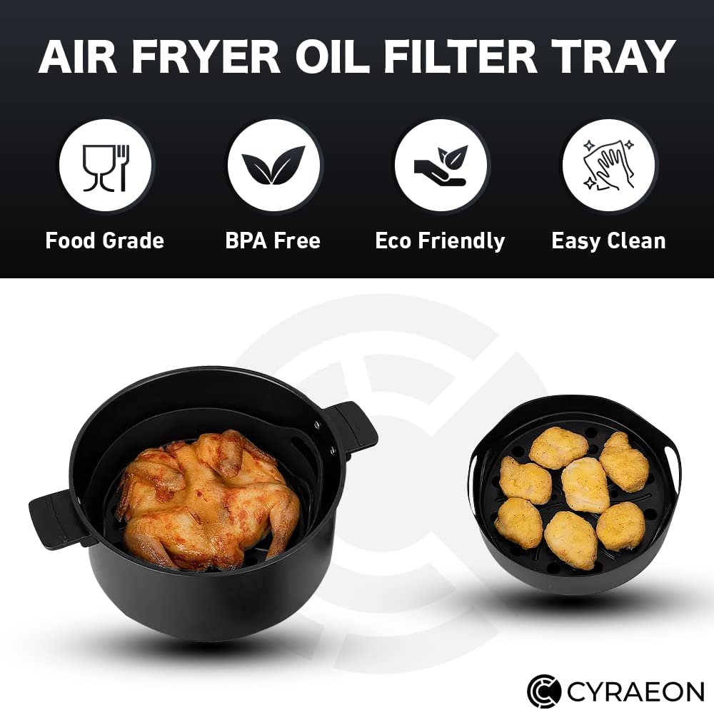 Cyraeon Silicone Rectangle Air Fryer Liner Insert, Reusable Air Fryer