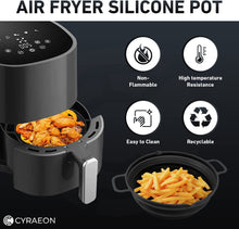 Load image into Gallery viewer, Cyraeon Silicone Air Fryer Pot Round Liner, Reusable and Heat Resistant.
