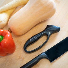 Load image into Gallery viewer, Knife Sharpener with Easy Grip, Stainless Steel Blades for Easy Gliding.
