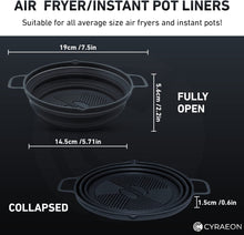 Load image into Gallery viewer, Cyraeon Silicone Air Fryer Pot Round Liner, Reusable and Heat Resistant.
