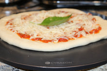 Load image into Gallery viewer, 14&quot; Pizza Stone with Handles. Coated with Food Grade Fire Resistant Material

